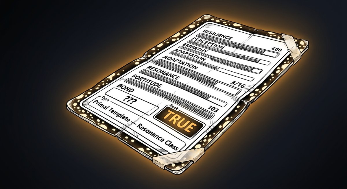 A beast stat card — same bordered rectangle format as the original card from first term, a deliberate visual…